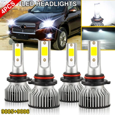 For Oldsmobile Cutlass Ciera 1987-1996 4pcs LED Bulbs Headlight Conversion Kit - Image 1 of 4
