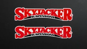2x Skyjacker Suspension decals Lift stickers White/Red Jeep Pickup Leaf Springs - Picture 1 of 2