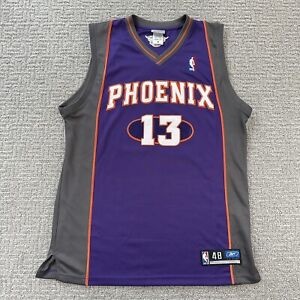 Reebok Phoenix Suns Jersey 48 Purple Steve Nash 13 Logo VTG Retro Men
