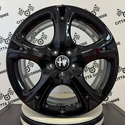 SET 4 Cerchi in Lega originali Alfa Giulietta Stelvio 159 Brera da 17" DEMONTATI - Image 1 of 4