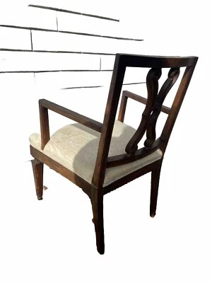 Antique Late 18th Century Italian Walnut Arm Chair - Image 1 of 4