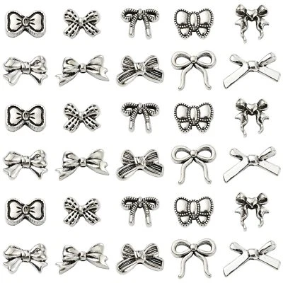 100 piezas cuentas de moño de aleación de metal estilo tibetano cuentas de moño para joyería hágalo usted mismo Foto 1 de 4