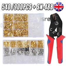 900PCS Terminals Crimping Tool Kit Spade Connectors Crimper Wire Terminals Tools