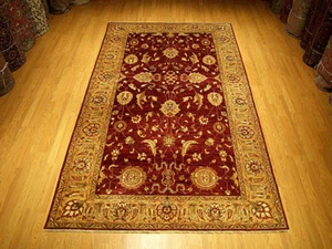 6 x10 High Quality Handmade Afghan Ziegler Rug _Veggie Dyed Hand Spun Fine Wool - Picture 1 of 12