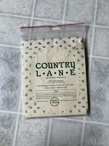 Country Lane By Modern Heirlooms 14 Evenweave Oval Center Aida 16X16 red floral - Picture 1 of 4