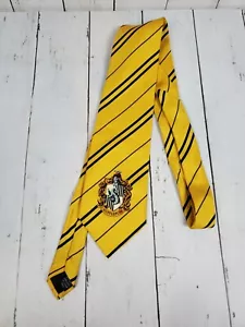 Harry Potter Hufflepuff Yellow Stripe Tie Halloween Costume Logo L 56.5" W 3.75" - Picture 1 of 9