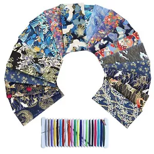 QuickYen Cloth, Japanese Pattern, Patchwork Cloth, Handicraft Set of 20, 25 x 20 - Picture 1 of 6