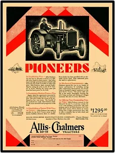 Allis Chalmers 20-35 Tractor Vintage Look 9” x 12” Reproduction Aluminum Sign - Picture 1 of 1