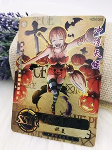 Tarjeta coleccionable Nami Halloween Cosplay de una pieza súper rara holo como nueva CCG TCG anime - Imagen 1 de 2
