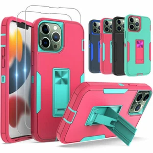 For iPhone 13 Pro Max Mini Shockpoof Case Rugged Stand Cover+Screen Protector - Picture 1 of 16