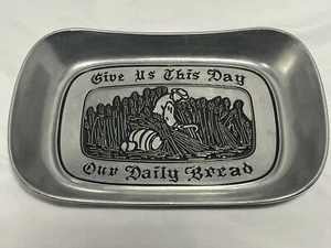Wilton Armetale Bread Tray Give Us This Day Our Daily Bread Serving Tray USA - Picture 1 of 8
