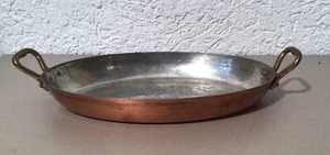 Kupferpfanne, verzinnt ? Oval 26,5 x 3,5 cm Made in France - Bild 1 von 6