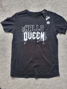 BNWT Womens Halloween T-Shirt GLOW IN THE DARK Size 8 Hallo Queen George - Picture 1 of 3