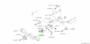 Adjuster Assembly-Belt Tensioner For: Subaru Impreza GRB GVB WRX STI 08-14 - Picture 1 of 1