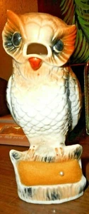 Ardalt Owl Pin Cushion Scissors Holder #3692 Ceramic Sewing Room Sewing Pins - Bild 1 von 12