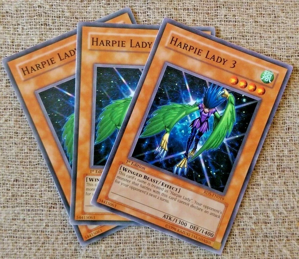 Yugioh RDS-EN019 Harpie Lady 3 common 1st Edition playset x3 cards - Image 1 of 1