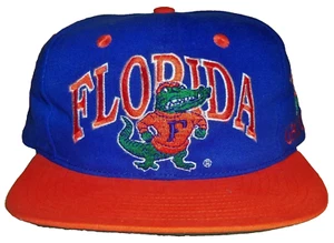SOMBRERO DE COLECCIÓN AÑOS 90 FLORIDA GATORS NCAA DAYSTONE TRIPLE GATOR LOGOTIPO SNAPBACK ¡RARO! - Imagen 1 de 3