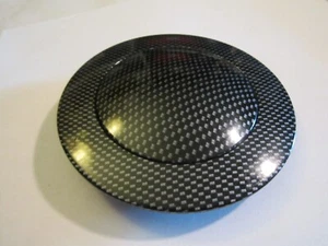 CARBON FIBER BILLET ALUMINUM STEERING WHEEL HORN BUTTONP/N 55001-1, 4.5" O. D. - Foto 1 di 7