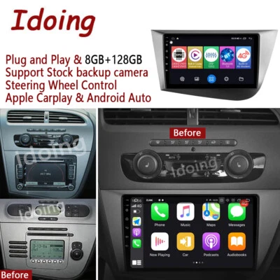 Radio de coche para Seat Leon MK2 2004-2015 Android 12 CarPlay DAB navegación por satélite GPS WiFi BT Foto 1 de 4