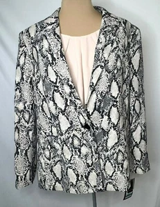NWT Nine West Womens Pale Blush Tank & Snake Print Blazer Size 16 Water Lily - Picture 1 of 15