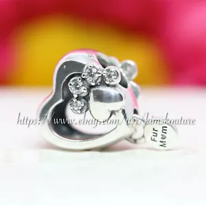 Autentico Ciondolo Argento Sterling Stampa Zampa Scintillante & Cuore 77873C01 - Foto 1 di 4