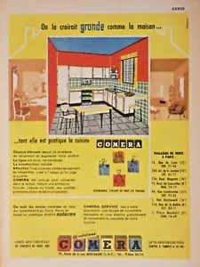 PUBLICITÉ DE PRESSE 1958 CUISINES COMERA ON LA CROIRAIT GRANDE COMME LA MAISON - Imagen 1 de 1