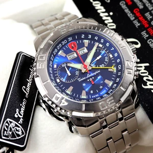 TONINO LAMBORGHINI SPIDER 5015 CHRONOGRAPH Cal. Ronda 5040.F Swiss Watch & Box - Picture 1 of 17