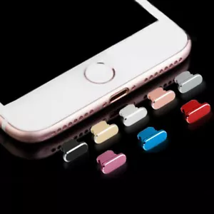 Cubierta de metal antipolvo cargador tapa de puerto accesorios para teléfono para iPhone EE. UU. - Imagen 1 de 20