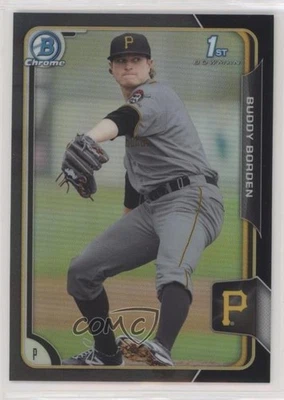 2015 Bowman Chrome Prospects Asia Exclusive Black Refractor Buddy Borden #BCP63 - Image 1 of 2