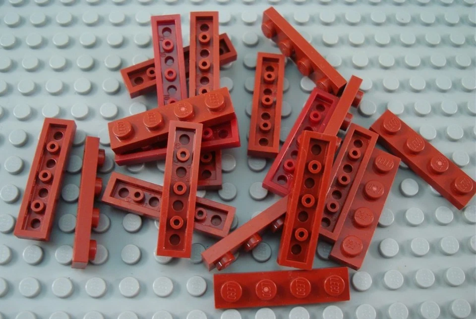 LEGO Lot of 20 Dark Red 1x4 Plates - Image 1 of 1