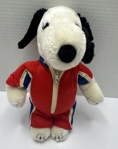 Vintage 1980 10 Zoll Snoopy Plüsch Peanuts USA Olympische Spiele (selten) - Bild 1 von 9