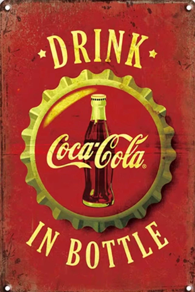 Coca Cola Coke Soda Cola Pop Retro Vintage Sign 8x12 inches  Mancave Garage ii - Image 1 of 1