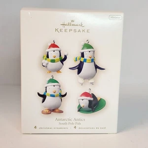 Hallmark Keepsake Antarctic Antics South Polo Pals 4 Pingüinos Adornos de Navidad - Imagen 1 de 23