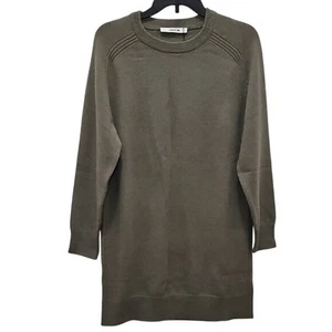 Thakoon Woll Pullover Kleid Gr. Medium Neu Army Olivgrün Designer Herbst Büro - Bild 1 von 12