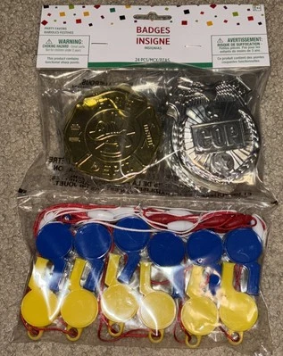 Nuevo Primeros Respondedores Fiesta Favores Policía Bomberos Niños Cumpleaños 24 Piezas Plástico Foto 1 de 4