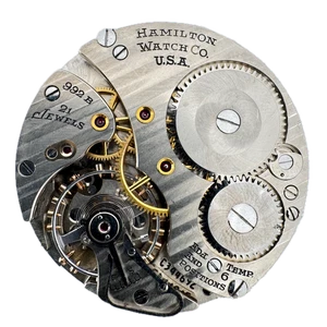 Vintage 16er 1951 Hamilton Railway Special Railroad Taschenuhrwerk 992B 2 - Bild 1 von 2