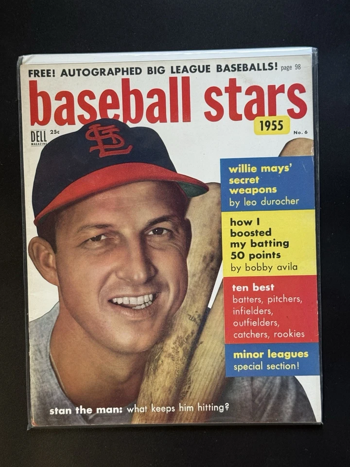 Stan Musial 1955 戴尔棒球明星杂志红雀 89328b8 — 第 1/1 张图片