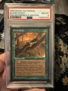 1994 Magic The Gathering Elvish Scout Fallen Empires P. Venters PSA 8 - Bild 1 von 2