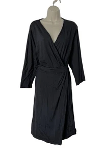 Abito Talbots classico nero finto jersey taglie forti 2X LBD party chic lavoro - Foto 1 di 5