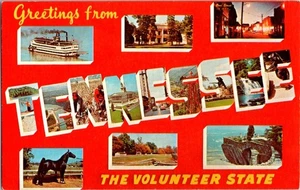Vintage Large letter State chrome Tennessee Postcard unused - Bild 1 von 1
