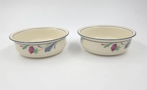 Amapolas Lenox en cuencos de cereal sopa azul 5 1/4" piedra china - Juego de 2 EXCELENTE - Imagen 1 de 4