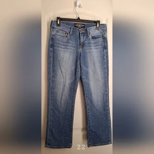 Lucky Brand Sweetn Crop Denim Jeans Sz 4/27 Casual Boho Streetwear - Picture 1 of 14