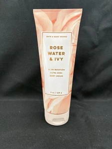 Bath & Body Works ROSE WATER & IVY 8 oz Body Cream Rare RETIRED - Picture 1 of 3