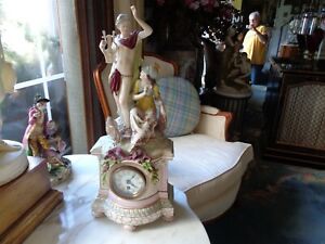Antique Porcelian French? Figural Clock