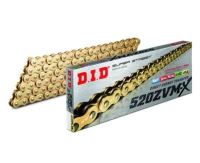 DID Zvm-X Motocicleta X-Cadena Reforzado Oro 520 Paso 116 Extremidades - Imagen 1 de 2