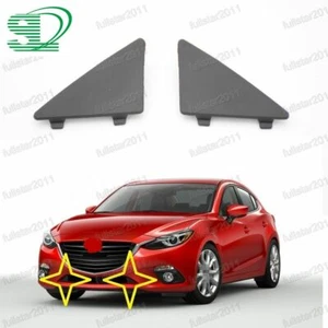 Pair Front Bumper Lower Grill Tow Hook Eye Cap Cover For Mazda 3 AXELA 2014-2016 - Picture 1 of 6