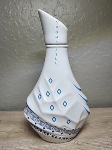 Aroma Azul leere Tequila Anejo Flasche 750ml. Deko-Likör blau weiß - Bild 1 von 11