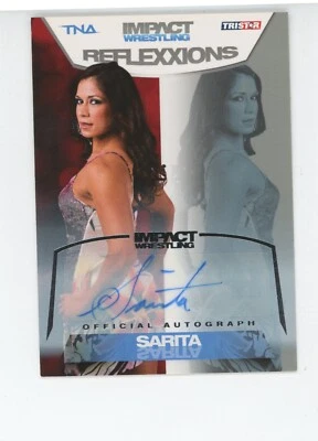 2012 TRISTAR TNA Impact Reflexxions Autographs silver #47 Sarita Auto 38/99 - Image 1 of 2
