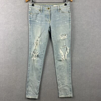 Pantalones de mezclilla Sass Bide para mujer 24 W30xL28 azul The Ryder cremallera al tobillo desgastados Foto 1 de 4