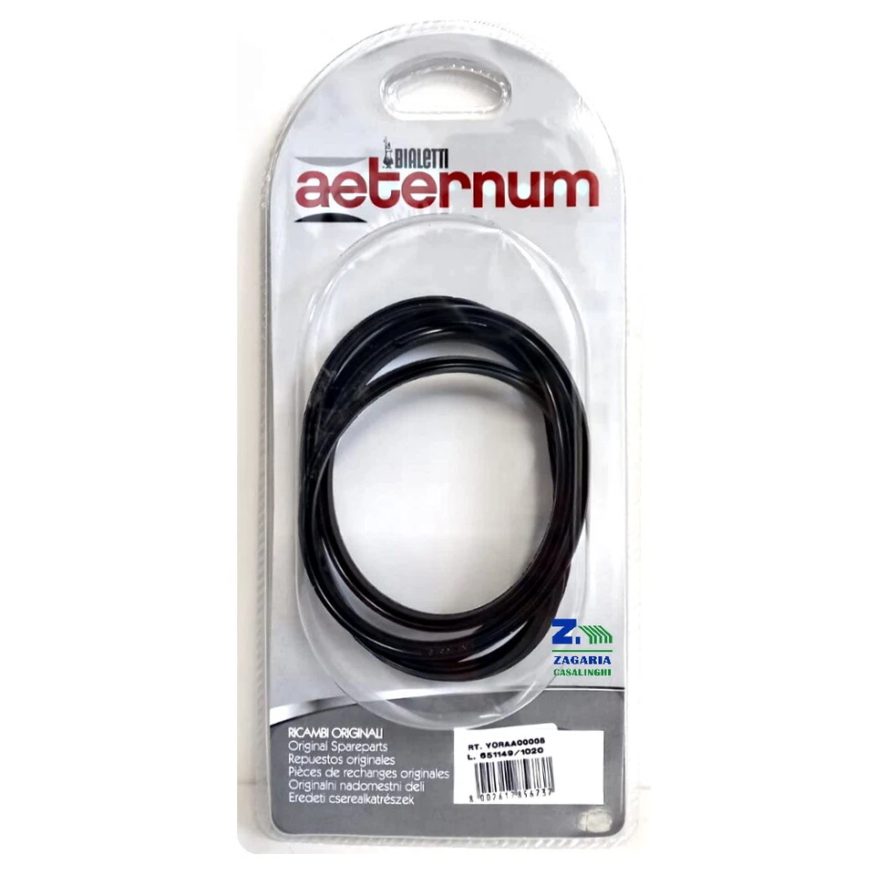BIALETTI SET 2 PZ GUARNIZIONI GUARNIZIONE PER PENTOLA A PRESSIONE ORIGINALI AETERNUM
